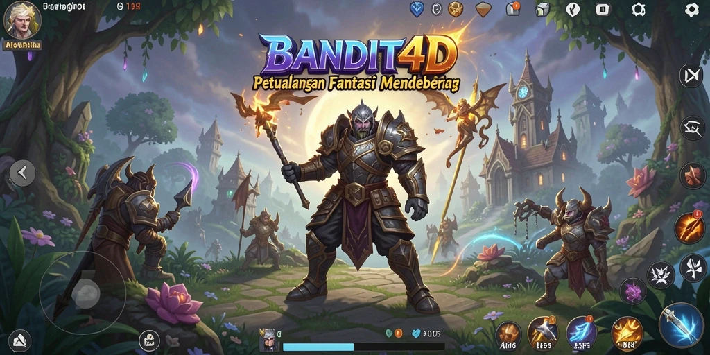 Tampilan gameplay mendebarkan dalam BANDIT4D dengan pertarungan ARPG yang intens.