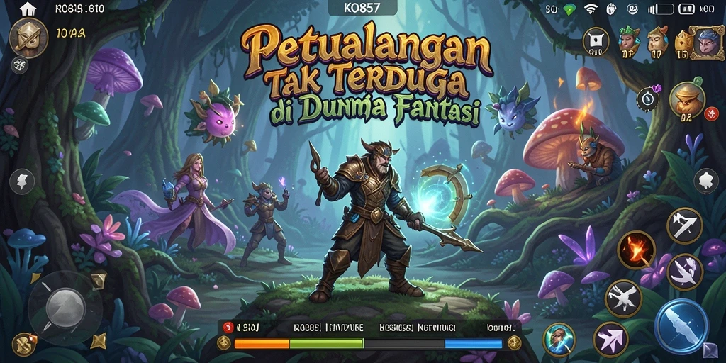 Screenshot gameplay KO857 menampilkan petualangan seru di dunia fantasi.