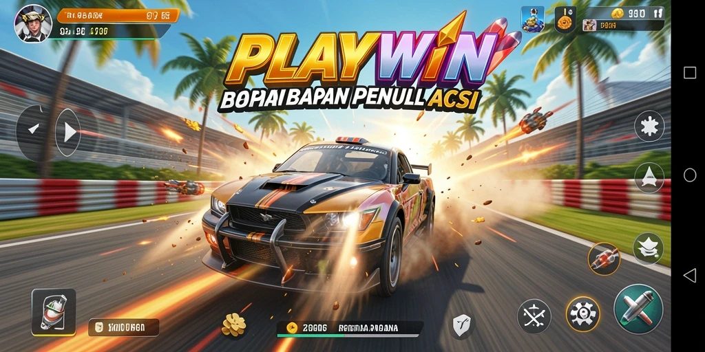 Tampilan gameplay Racing yang mendebarkan di PLAYWIN.